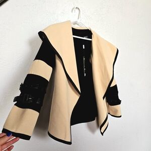 Stylish Cream and Black Women's Jacket